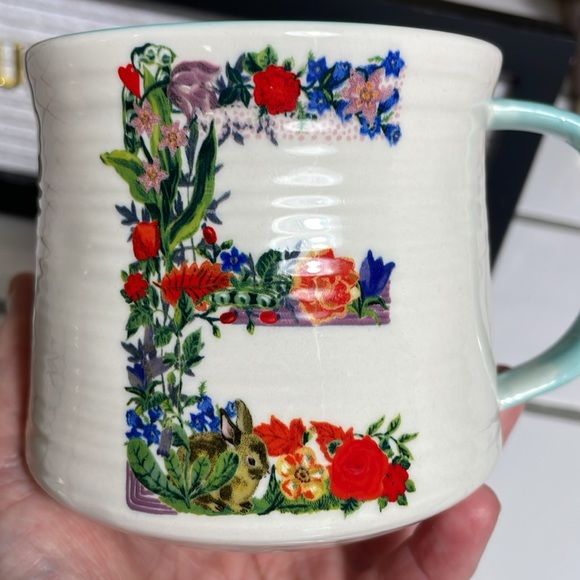 Anthropologie  Monogram Initial Letter E Mug - Picture 9 of 9